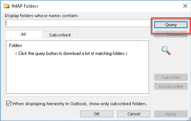 Query button